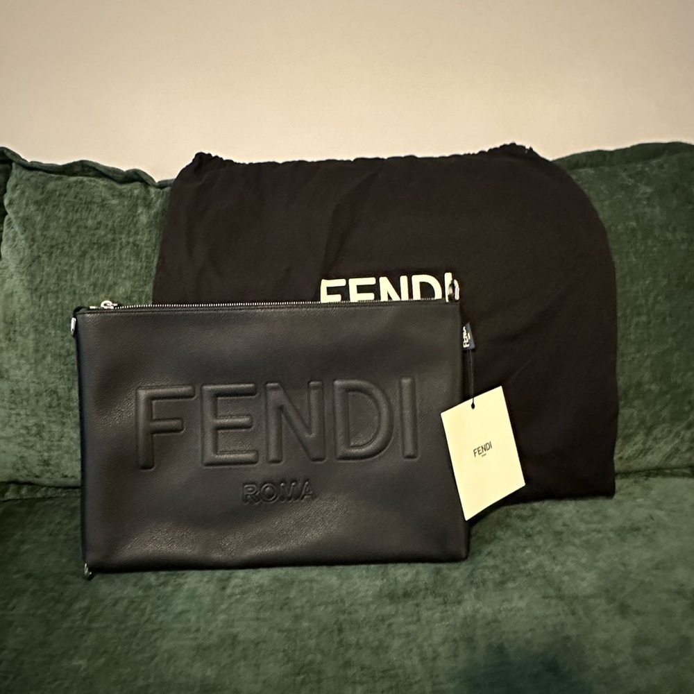 FENDI Pouch Porta PC NWT Black 100% Authentic